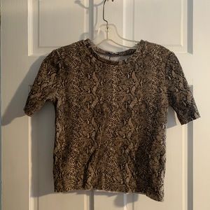 Animal print zara tee